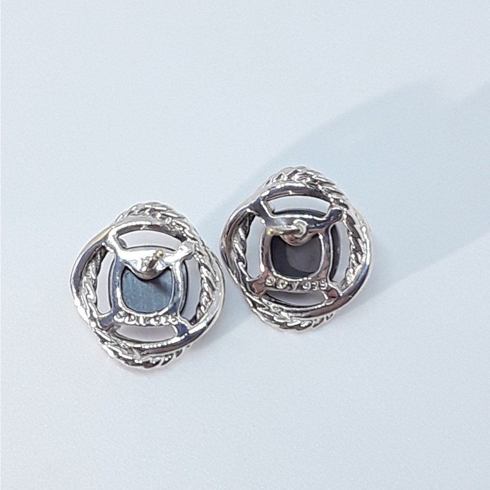 David Yurman black orchid infinity earrings - Picture 2 of 6